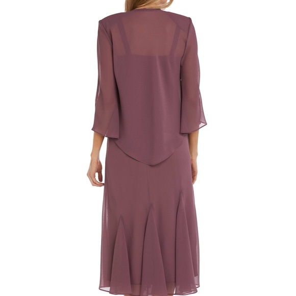 R&M RICHARDS Dress Jacket Party Black Chiffon Sparkly Beaded NWT Sz 16W - Picture 6 of 12